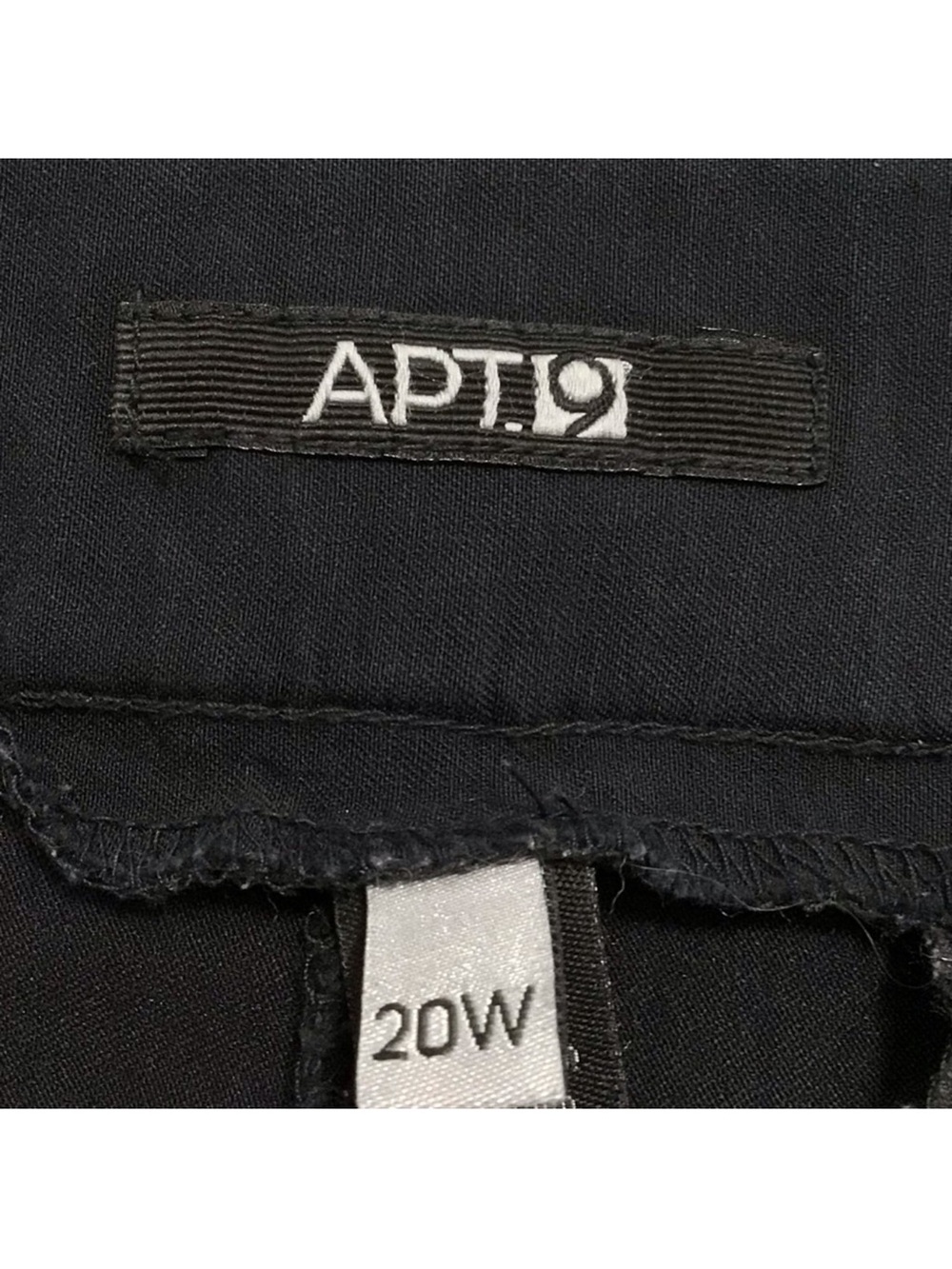 EUC Apt. 9 Black Stretch Pull-On High-Rise Straight Leg Dress Pants Size 20W